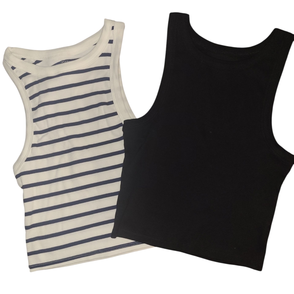 Primark Black and White Tank Tops Casual Collection